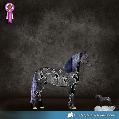 Horse Color:Painted White Spotted Silver Black Chinchilla Ice 