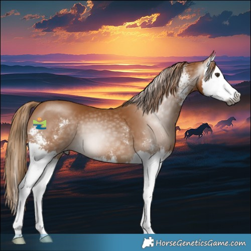 Horse Color:Gray Chestnut Sabino Splash 
