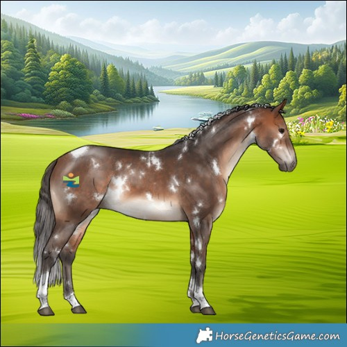 Horse Color:White Spotted Bay Tobiano 