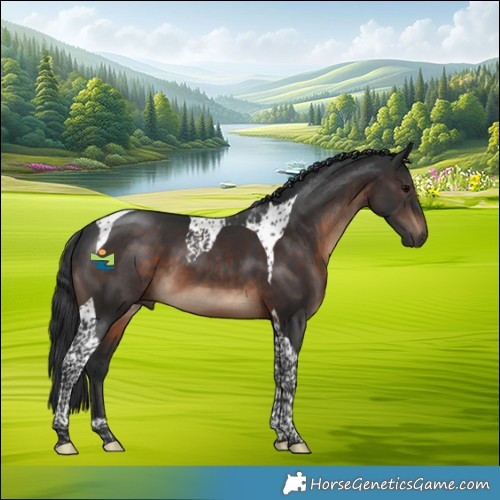 Horse Color:Brown Tobiano 