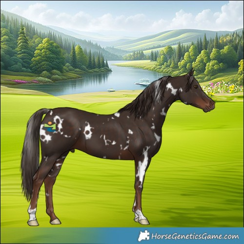 Horse Color:White Spotted Liver Chestnut