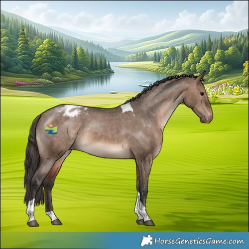 Horse Color:Brown Dun Tobiano Appaloosa 