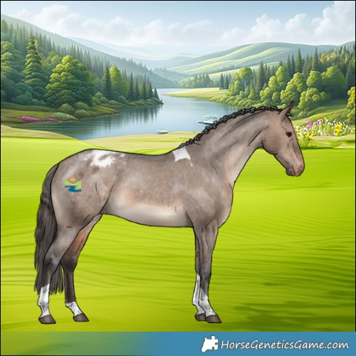 Horse Color:Brown Dun Tobiano Appaloosa 