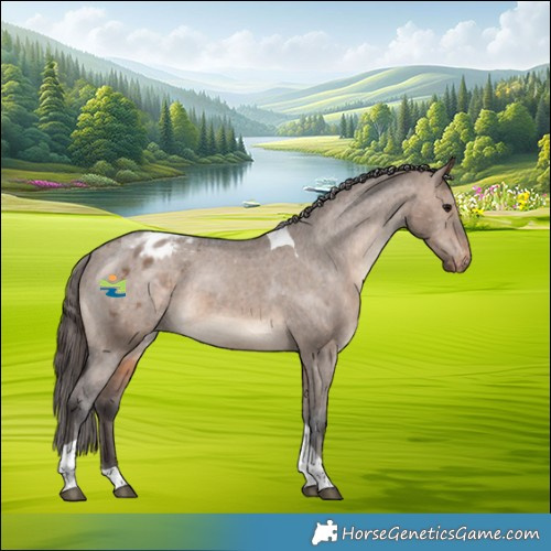 Horse Color:Brown Dun Tobiano Appaloosa 
