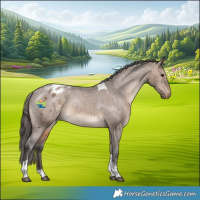 Horse Color:Brown Dun Tobiano Blanket 