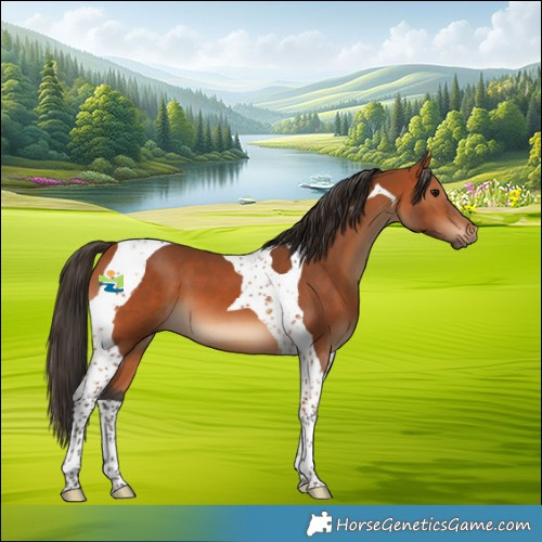 Horse Color:Bay Tobiano 
