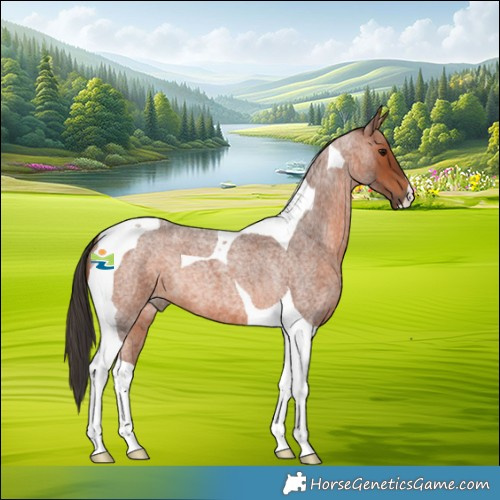 Horse Color:Bay Roan Tobiano