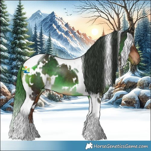 Horse Color:White Spotted Liver Chestnut Tobiano