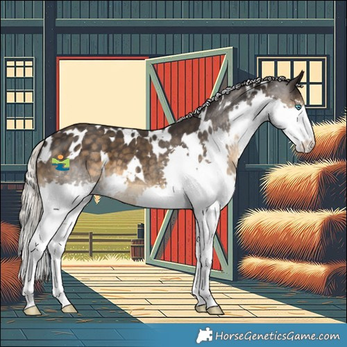 Horse Color:White Spotted Silver Smoky Black Sabino Splash 