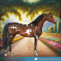 Horse Color:White Spotted Brown 