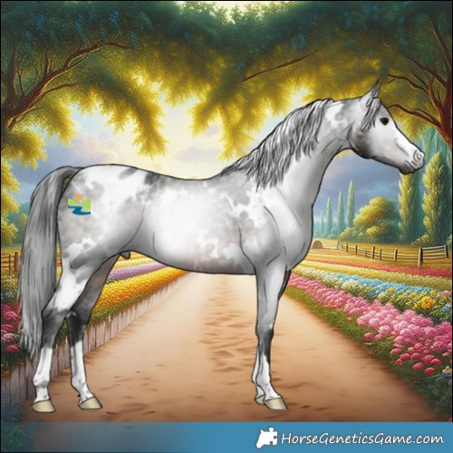 Horse Color:Gray White Spotted Brown Appaloosa 