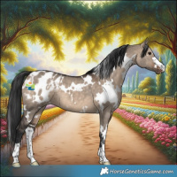 Horse Color:White Spotted Brown Dun Blanket