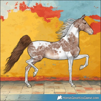Horse Color:Chestnut Ice Tobiano Varnish 