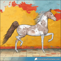 Horse Color:Chestnut Ice Tobiano Varnish 