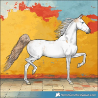 Horse Color:Gray Red Dun Splash Tobiano Varnish Rabicano 