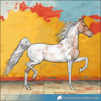 Horse Color:Silver Brown Roan Tobiano 