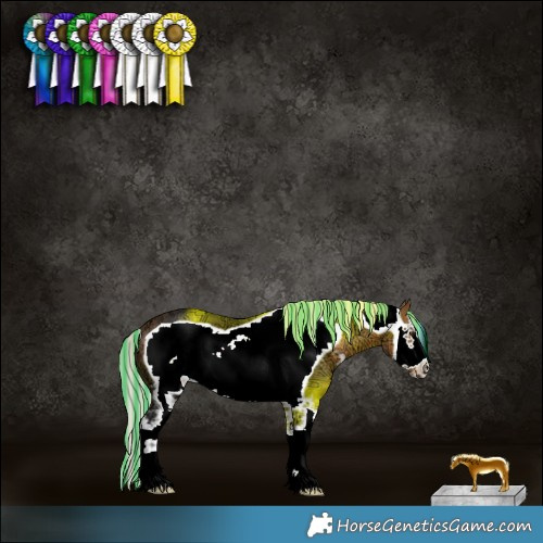 Horse Color:Painted Silver Buckskin Ice Sabino Frame 