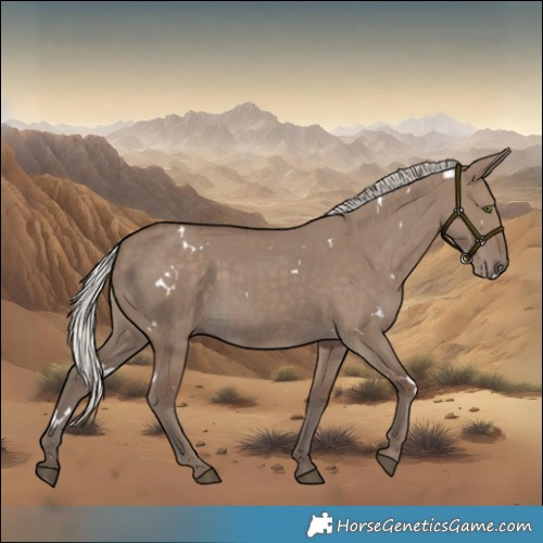 Horse Color:White Spotted Silver Grullo Rabicano 