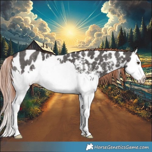 Horse Color:Liver Chestnut Sabino Splash Appaloosa 