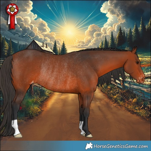 Horse Color:Bay Appaloosa Rabicano 