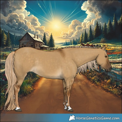 Horse Color:Chocolate Palomino Dun Rabicano 