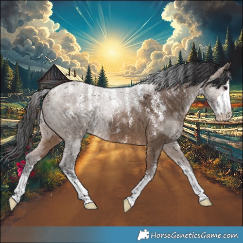 Horse Color:Powder White Brown Dun 