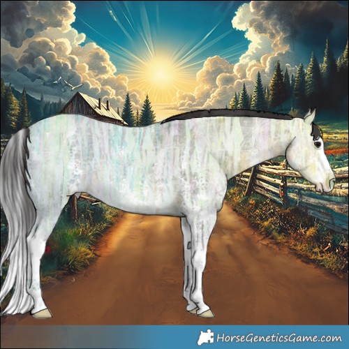 Horse Color:Buckskin Ice Sabino Splash 