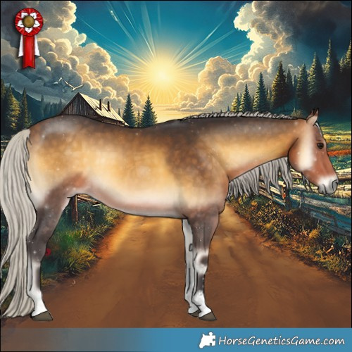 Horse Color:Silver Buckskin Onyx Sabino 