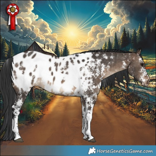 Horse Color:Brown Dun Sabino Appaloosa Rabicano Brindle 