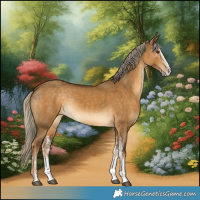 Horse Color:White Spotted Chocolate Palomino Dun 