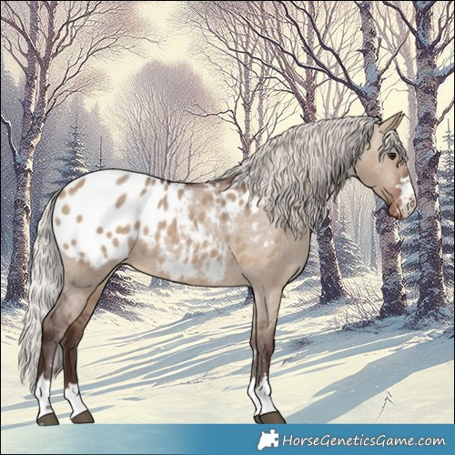 Horse Color:Liver Red Dun Appaloosa 
