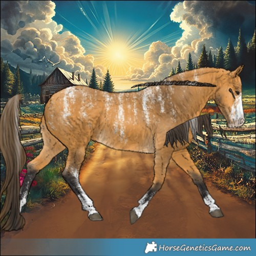 Horse Color:Powder White Buckskin
