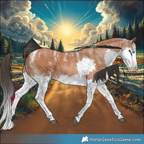 Horse Color:Powder White Bay Splash