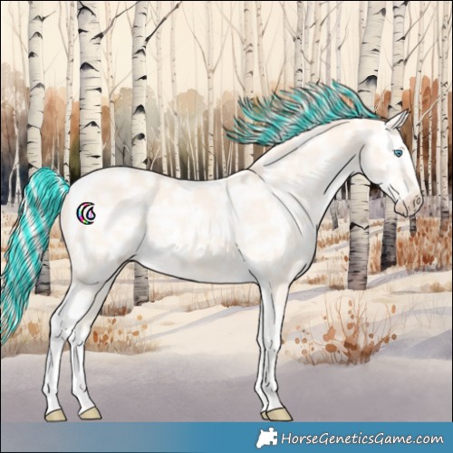 Horse Color:Painted Cremello Ice Tobiano 