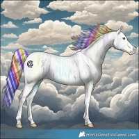 Horse Color:Painted Palomino Chinchilla Ice Tobiano 