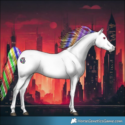 Horse Color:Painted Palomino Chinchilla Ice Tobiano 