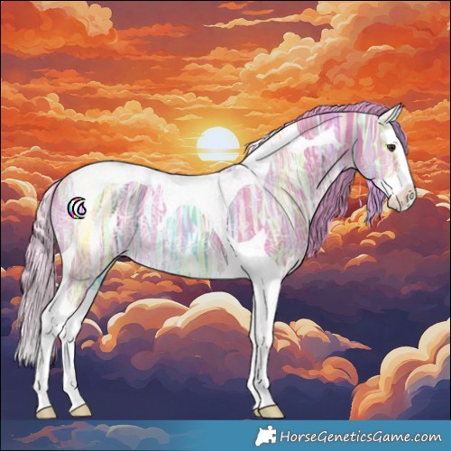 Horse Color:Watercolor Chestnut Ice Splash Tobiano 