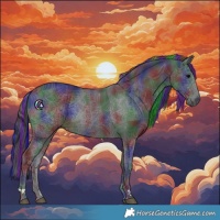 Horse Color:Painted Nacre Black 