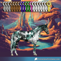 Horse Color:Watercolor White Spotted Chocolate Silver Smoky Black Chinchilla Ice