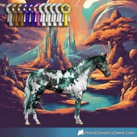 Horse Color:Watercolor White Spotted Chocolate Silver Smoky Black Chinchilla Ice