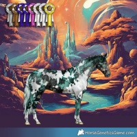 Horse Color:Watercolor White Spotted Chocolate Silver Smoky Black Chinchilla Ice 