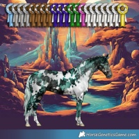 Horse Color:Watercolor White Spotted Chocolate Silver Smoky Black Chinchilla Ice 