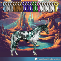 Horse Color:Watercolor White Spotted Chocolate Silver Smoky Black Chinchilla Ice 