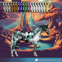 Horse Color:Watercolor White Spotted Chocolate Silver Smoky Black Chinchilla Ice