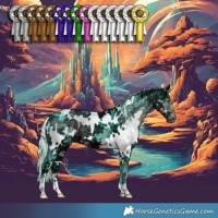 Horse Color:Watercolor White Spotted Chocolate Silver Smoky Black Chinchilla Ice 