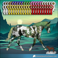 Horse Color:Watercolor White Spotted Chocolate Smoky Black Chinchilla Ice 