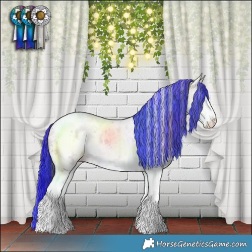 Horse Color:Painted Nacre White Spotted Amber Champagne Ice Sabino 