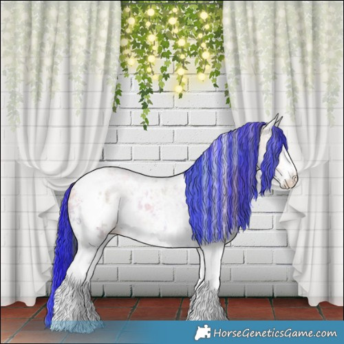 Horse Color:Painted Nacre White Spotted Amber Champagne Ice Sabino 