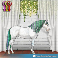 Horse Color:Painted White Spotted Amber Champagne Ice 