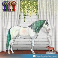 Horse Color:Painted White Spotted Amber Champagne Ice 